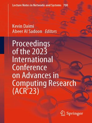 cover image of Proceedings of the 2023 International Conference on Advances in Computing Research (ACR'23)